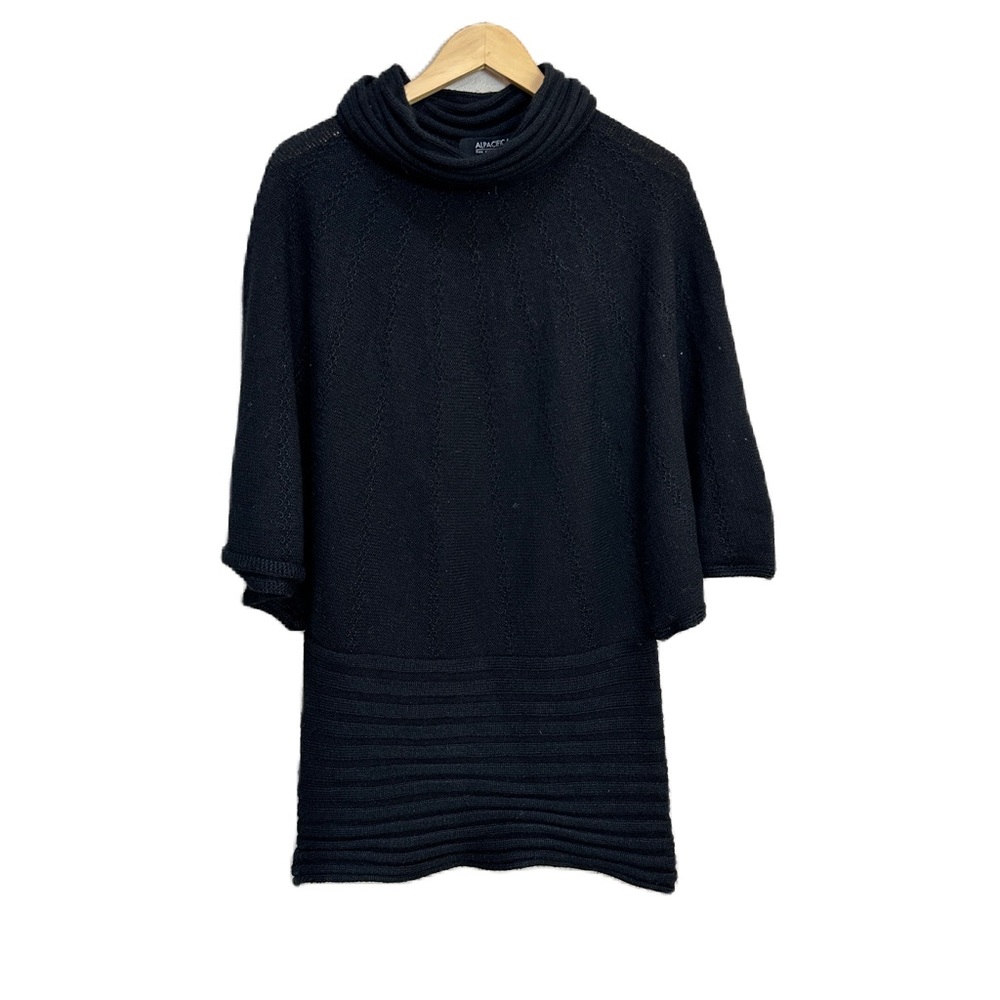 Alpacifica Alpaca Black Knit‎ Turtleneck Sweater Tunic Women’s Large